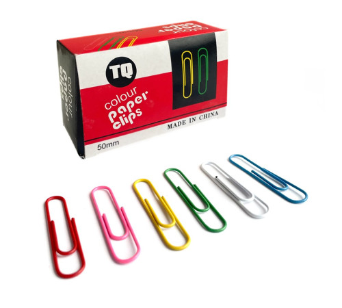 Скрепки цветные 50 мм, GROSS полимерное покрытие,  100 шт/уп.,Китай