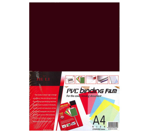 Обложка A4 (перф.) пласт. прозр.красная 0,15 мм GROSS(100шт.)  Китай