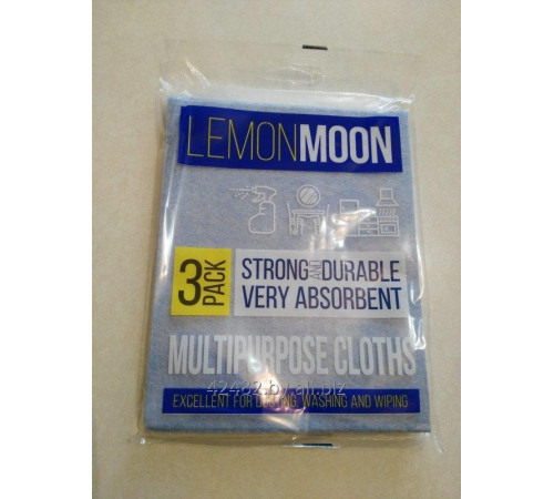 Салфетка вискоза  30*38 "Lemon Moon" 3 шт/уп 80г/м.кв. РФ