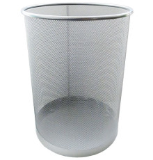Корзина металическая д/бумаг 19л, сетка, серебро, Китай