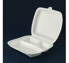 Ланч-бокс ВПС 250x195x68 мм 1 секции, эконом, (цвет белый) 100шт/упак, LB-1, РФ