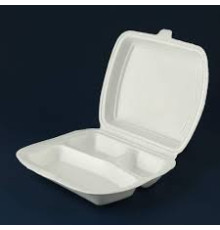Ланч-бокс ВПС 250x195x68 мм 1 секции, эконом, (цвет белый) 100шт/упак, LB-1, РФ