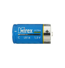 Батарейка LR14 щелочная  Mirex  LR14/ С 1.5V   2 шт/уп, (2/12/96), shrink, Китай