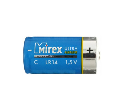 Батарейка LR14 щелочная  Mirex  LR14/ С 1.5V   2 шт/уп, (2/12/96), shrink, Китай