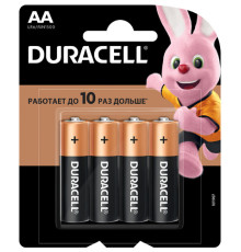 Батарейка LR6 АА DURACELL LR6/MN1500 (Эл.питания)4шт/1уп  Китай
