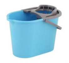 Ведро 10л пласт с отжимом прямоугольное с носиком 10л,цвет голубой, РФ