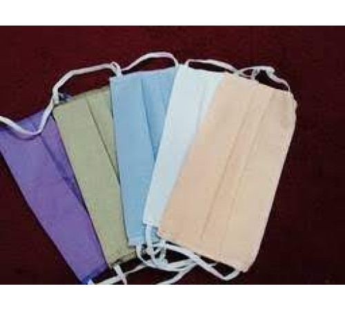 Маска декоративная многоразовая (Белая/бежевая), х/б, ML800023, РБ