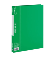Папка пластиковая с боковым зажимом и карманом Berlingo Standard толщина пластика 0,7 мм, зеленая РФ