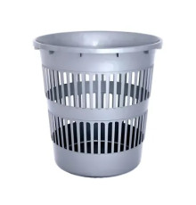 Корзина для мусора 11 л МП сетчатая,серая, РФ