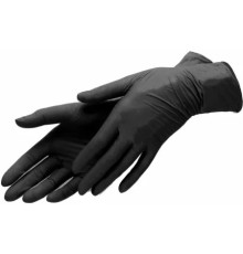 Перчатки нитрил. Черные р-р XL, , неопудр. тексткр, "ACTIVE",100 шт/упак, Китай