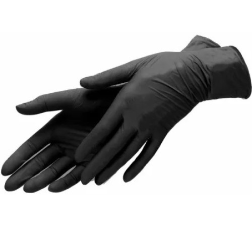 Перчатки нитрил. Черные р-р XL, , неопудр. тексткр, "ACTIVE",100 шт/упак, Китай