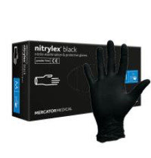Перчатки нитрил. неопудр. текстур., Nitrylex Black р L 100 шт/упак, PC300491024-14, Тайланд