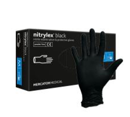 Перчатки нитрил. неопудр. текстур., Nitrylex Black р L 100 шт/упак, PC300491024-14, Тайланд
