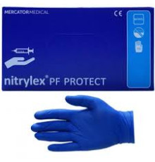 Перчатки нитрил. неопудр. текстур., Nitrylex Blue PF Protect р S 100 шт/упак, PC000010924-7. Тайланд