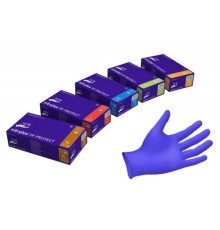 Перчатки нитрил. неопудр. текстур, Nitrylex Violet PF Protect р S 100 шт/упак,РС000500824-4 Тайланд
