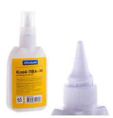 Клей ПВА 65г OfficeSpace 65 гр, с дозатором, OS-65, РФ