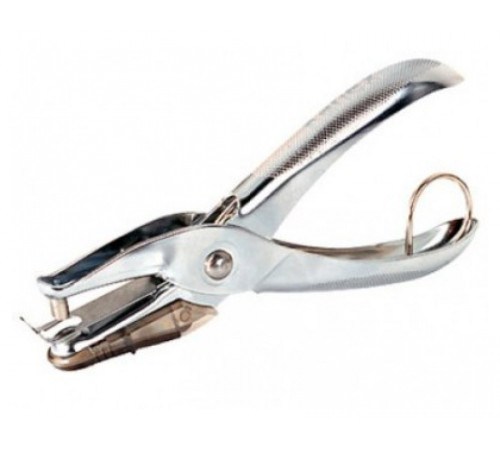 Дырокол 1 отверстие "One-Hole" Kangaro серебристый. (до 10 листов). Индия