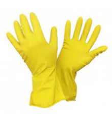 Перчатки хозяйственные латексные р-р XL с хлопковым напылением, Китай