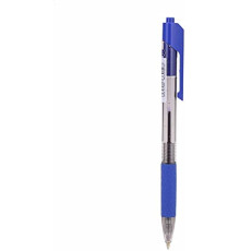 Ручка шарик/автомат ARROW Дели 0,7мм синий стерж. с резино.держат., пулев.након, корпус проз, Китай