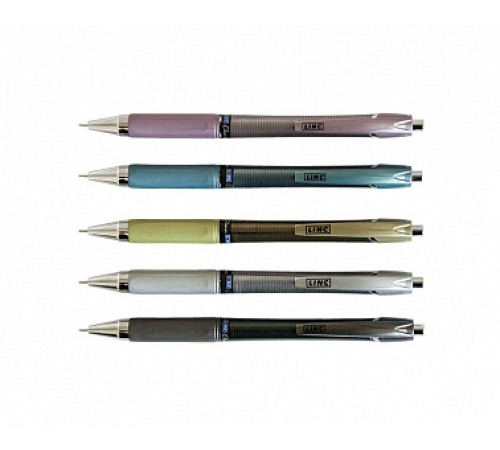 Ручка шарик/автомат Linc Elantra, корпус ассорти, игольч.нак, рез.держ. стержень синий/ Индия