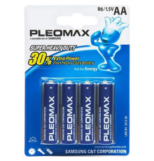 Батарейка LR6 АА Pleomax Samsung гальв. солевые 1,5V, 4 шт/уп, Китай