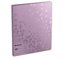 Папка на 4 кольца Berlingo "Metallic", 24мм, 1000мкм, сиреневый металлик, с внутр. карма, Китай