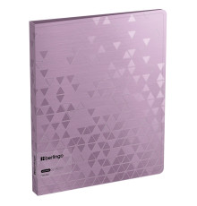 Папка на 4 кольца Berlingo "Metallic", 24мм, 1000мкм, сиреневый металлик, с внутр. карма, Китай