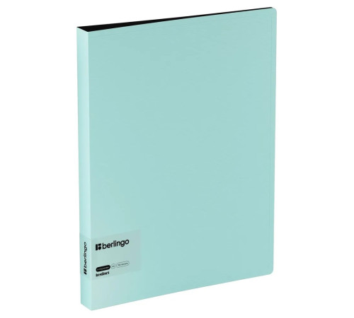 Папка на 4 кольца Berlingo "Instinct" А4, 35мм, 700мкм, D-кольца, с внутр. карманом, аквамарин,Китай