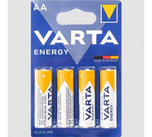 Батарейка LR6 АА  VARTA  ENERGY алкалайн. 1,5V  4 шт/уп, Германия