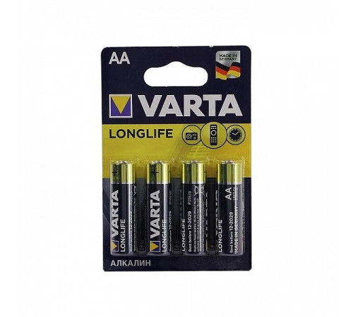 Батарейка LR6 АА  VARTA  Longlife POWER алкалайн. 1,5V  4 шт/уп, Германия
