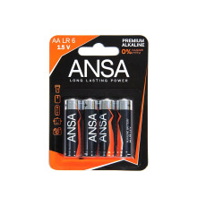 Батарейка LR6-BL-4 (АА),  ANSA Standart алкалайн. 1,5V  4 шт/уп, Китай
