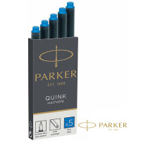 Чернильный патрон 75 мм. "Parker" 5 шт./уп., длин., синий, ФРАНЦИЯ