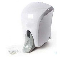 Диспенсер для жидкого мыла, дез. средств пластик белый Vialli локтевой (500мл), Турецкая Республика