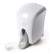 Диспенсер для жидкого мыла, дез. средств пластик белый Vialli локтевой (500мл), Турецкая Республика