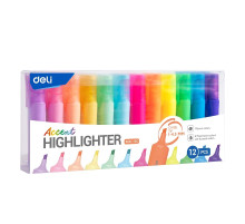 Набор маркеров-текстовых 12 цветов, 1-5мм  ACCENT, Deli, ассорти, Китай