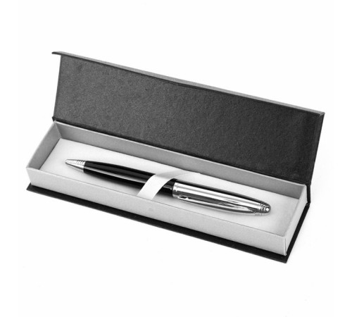 Ручка подар. шарик/поворот. "Darvish", корпус серебристо-черный  в футляре. Китай