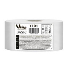 Туалетная бумага Veiro Professional Basic в больших рулонах 450м, 1 сл, РФ