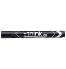 Маркер перманентный черный Think пулевидны нак.1-5мм. Китай