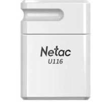 USB Флеш-накопитель 64GB  2.0 Netac U116 mini, пластик, цвет-белый, Китай
