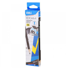 Карандаш ч/г 2В Deli, 176мм, дерево, чёрный, Китай