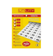 Бумага самоклеящаяся А4/100л  белая Planet Utility(63,5х46,6) 18ч, Италия