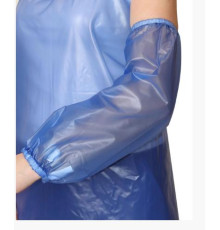 Нарукавники защитные ПВХ  VSB-020, КЩС, длина 46см,-ширина 22см, толщ. 0,20мм, цвет синий