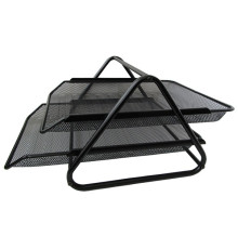 Лоток горизонтальный металл. черный на 2 лотка GROSS, 295х350х184 мм,Китай