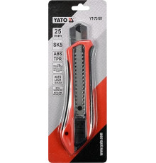 Нож с выдвижным лезвием 25 мм, YATO, Китай