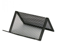 Подставка для визиток, HORER металл. размеры 9,7*7,5*4,5 см., сетка черный. Китай