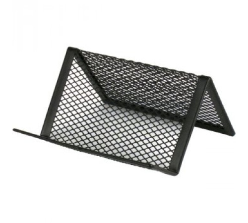 Подставка для визиток, HORER металл. размеры 9,7*7,5*4,5 см., сетка черный. Китай