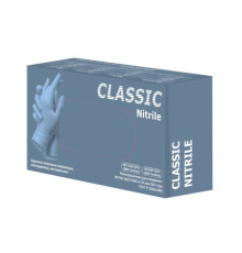 Перчатки нитрил. неопудр., Nitrile Classik(голубые)  р M 100 шт/упак, Китай