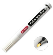 Маркер-краска Zeyar PAINT белый (резина, стекло, металл),  2.5 мм, Китай