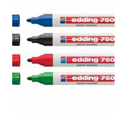 Маркер перм., черный на нитрокраске "750-1" Edding (толщ 2-3 мм) . Германия