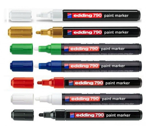 Маркер перм., белый на нитрокраске "790" Edding . Германия